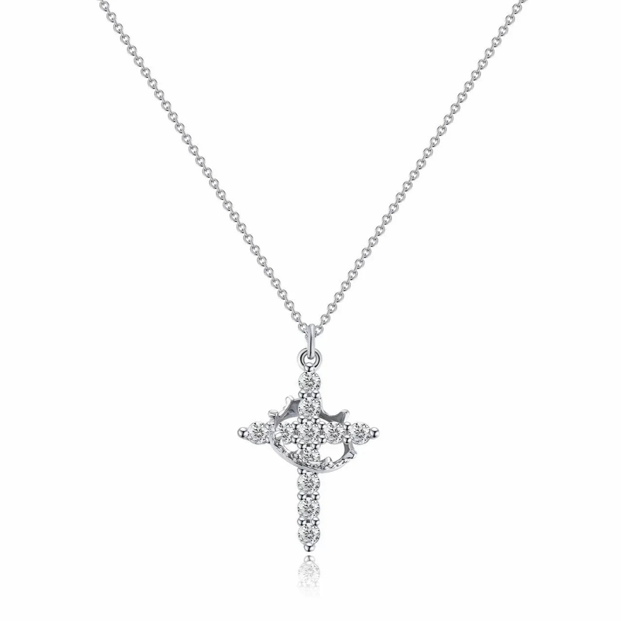 Crown Cross Faith Necklace