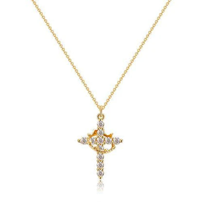 Crown Cross Faith Necklace