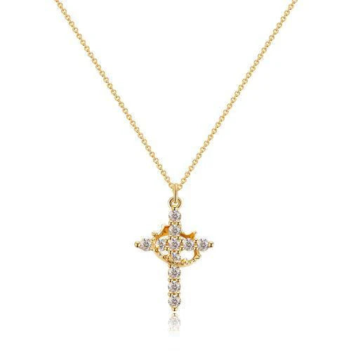 Crown Cross Faith Necklace